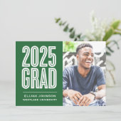 SIMPLEMENT BOLD 2025 GRAD PHOTO GRAD INVITATION (Debout devant)