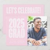 SIMPLEMENT BOLD 2025 GRAD PHOTO GRAD INVITATION (Devant / Derrière)