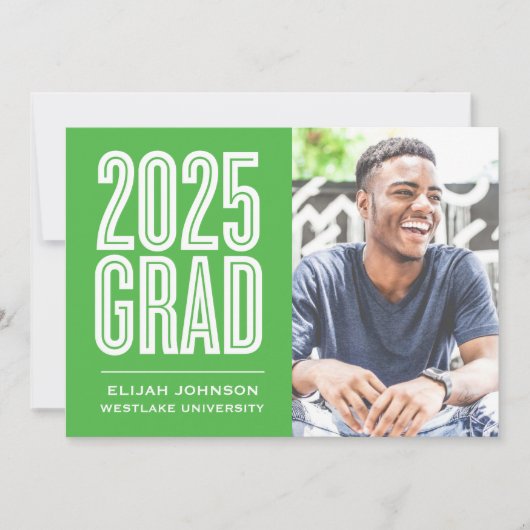 SIMPLEMENT BOLD 2025 GRAD PHOTO GRAD INVITATION (Devant)