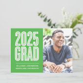 SIMPLEMENT BOLD 2025 GRAD PHOTO GRAD INVITATION (Debout devant)