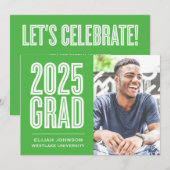 SIMPLEMENT BOLD 2025 GRAD PHOTO GRAD INVITATION (Devant / Derrière)