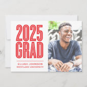 SIMPLEMENT BOLD 2025 GRAD PHOTO GRAD INVITATION (Devant)