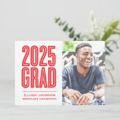 SIMPLEMENT BOLD 2025 GRAD PHOTO GRAD INVITATION (Debout devant)