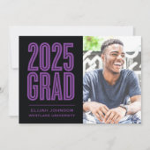 SIMPLEMENT BOLD 2025 GRAD PHOTO GRAD INVITATION (Devant)