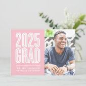 SIMPLEMENT BOLD 2025 GRAD PHOTO GRAD INVITATION (Debout devant)