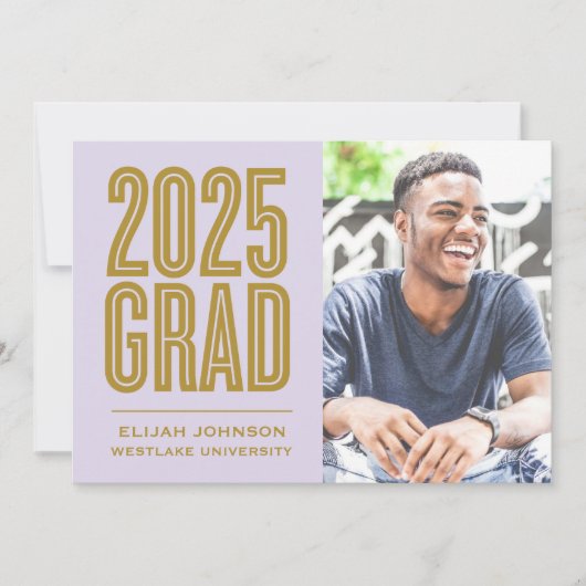 SIMPLEMENT BOLD 2025 GRAD PHOTO GRAD INVITATION (Devant)
