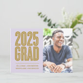 SIMPLEMENT BOLD 2025 GRAD PHOTO GRAD INVITATION (Debout devant)