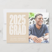 SIMPLEMENT BOLD 2025 GRAD PHOTO GRAD INVITATION (Devant)