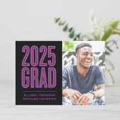 SIMPLEMENT BOLD 2025 GRAD PHOTO GRAD INVITATION (Debout devant)