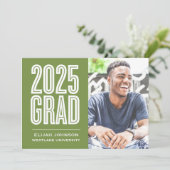 SIMPLEMENT BOLD 2025 GRAD PHOTO GRAD INVITATION (Debout devant)