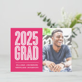 SIMPLEMENT BOLD 2025 GRAD PHOTO GRAD INVITATION (Debout devant)