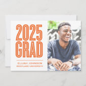 SIMPLEMENT BOLD 2025 GRAD PHOTO GRAD INVITATION (Devant)