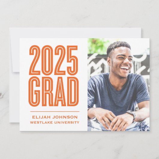 SIMPLEMENT BOLD 2025 GRAD PHOTO GRAD INVITATION (Devant)