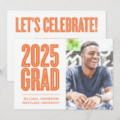 SIMPLEMENT BOLD 2025 GRAD PHOTO GRAD INVITATION (Devant / Derrière)