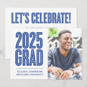 SIMPLEMENT BOLD 2025 GRAD PHOTO GRAD INVITATION (Devant / Derrière)