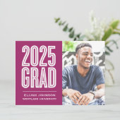 SIMPLEMENT BOLD 2025 GRAD PHOTO GRAD INVITATION (Debout devant)