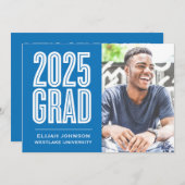 SIMPLEMENT BOLD 2025 GRAD PHOTO GRAD INVITATION (Devant / Derrière)