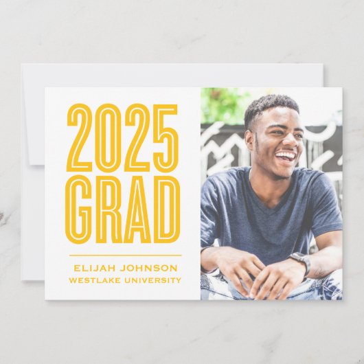 SIMPLEMENT BOLD 2025 GRAD PHOTO GRAD INVITATION (Devant)