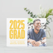 SIMPLEMENT BOLD 2025 GRAD PHOTO GRAD INVITATION (Debout devant)