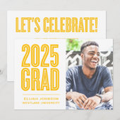SIMPLEMENT BOLD 2025 GRAD PHOTO GRAD INVITATION (Devant / Derrière)