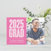 SIMPLEMENT BOLD 2025 GRAD PHOTO GRAD INVITATION (Debout devant)