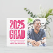 SIMPLEMENT BOLD 2025 GRAD PHOTO GRAD INVITATION (Debout devant)
