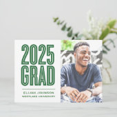 SIMPLEMENT BOLD 2025 GRAD PHOTO GRAD INVITATION (Debout devant)