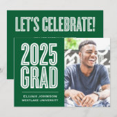 SIMPLEMENT BOLD 2025 GRAD PHOTO GRAD INVITATION (Devant / Derrière)