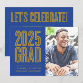 SIMPLEMENT BOLD 2025 GRAD PHOTO GRAD INVITATION (Devant / Derrière)