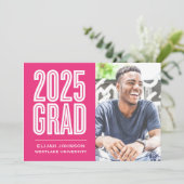 SIMPLEMENT BOLD 2025 GRAD PHOTO GRAD INVITATION (Debout devant)