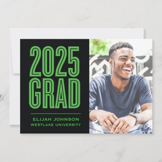 SIMPLEMENT BOLD 2025 GRAD PHOTO GRAD INVITATION (Devant)