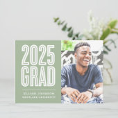 SIMPLEMENT BOLD 2025 GRAD PHOTO GRAD INVITATION (Debout devant)