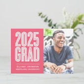 SIMPLEMENT BOLD 2025 GRAD PHOTO GRAD INVITATION (Debout devant)