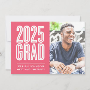 SIMPLEMENT BOLD 2025 GRAD PHOTO GRAD INVITATION