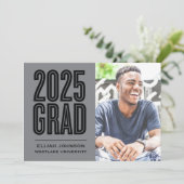 SIMPLEMENT BOLD 2025 GRAD PHOTO GRAD INVITATION (Debout devant)