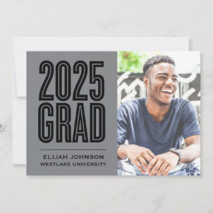 SIMPLEMENT BOLD 2025 GRAD PHOTO GRAD INVITATION