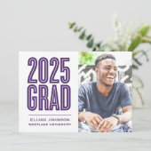 SIMPLEMENT BOLD 2025 GRAD PHOTO GRAD INVITATION (Debout devant)