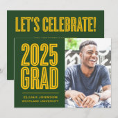 SIMPLEMENT BOLD 2025 GRAD PHOTO GRAD INVITATION (Devant / Derrière)
