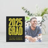 SIMPLEMENT BOLD 2025 GRAD PHOTO GRAD INVITATION (Debout devant)