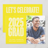 SIMPLEMENT BOLD 2025 GRAD PHOTO GRAD INVITATION (Devant / Derrière)