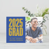 SIMPLEMENT BOLD 2025 GRAD PHOTO GRAD INVITATION (Debout devant)