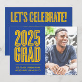 SIMPLEMENT BOLD 2025 GRAD PHOTO GRAD INVITATION (Devant / Derrière)