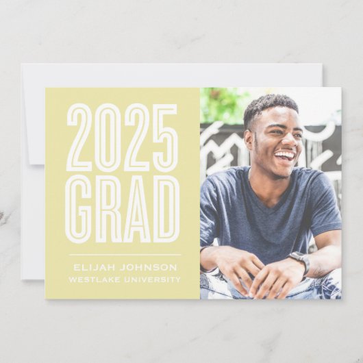 SIMPLEMENT BOLD 2025 GRAD PHOTO GRAD INVITATION (Devant)
