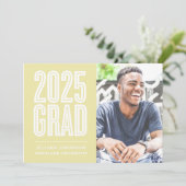 SIMPLEMENT BOLD 2025 GRAD PHOTO GRAD INVITATION (Debout devant)