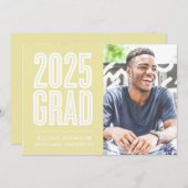 SIMPLEMENT BOLD 2025 GRAD PHOTO GRAD INVITATION (Devant / Derrière)