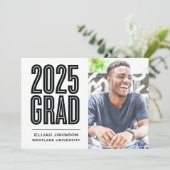 SIMPLEMENT BOLD 2025 GRAD PHOTO GRAD INVITATION (Debout devant)