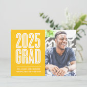 SIMPLEMENT BOLD 2025 GRAD PHOTO GRAD INVITATION (Debout devant)