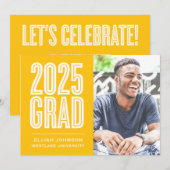 SIMPLEMENT BOLD 2025 GRAD PHOTO GRAD INVITATION (Devant / Derrière)