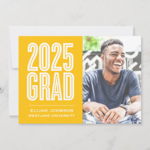 SIMPLEMENT BOLD 2025 GRAD PHOTO GRAD INVITATION