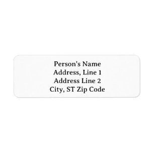 Simplement brut, Étiquettes d'adresse personnalisé